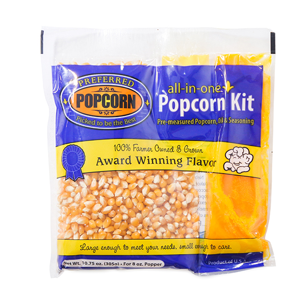 Measurements for popcorn,oil & salt